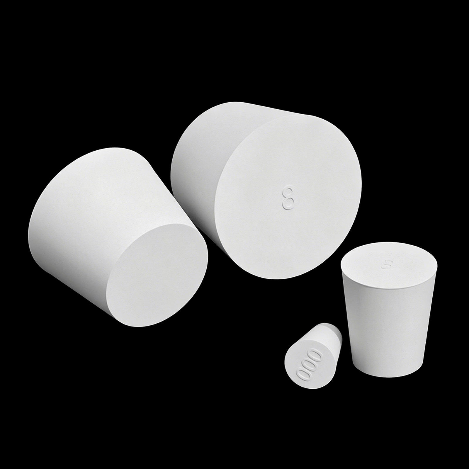 Rubber Bung Stopper Tapered Plugs Laboratory Solid Stoppers Sizes Various Flask