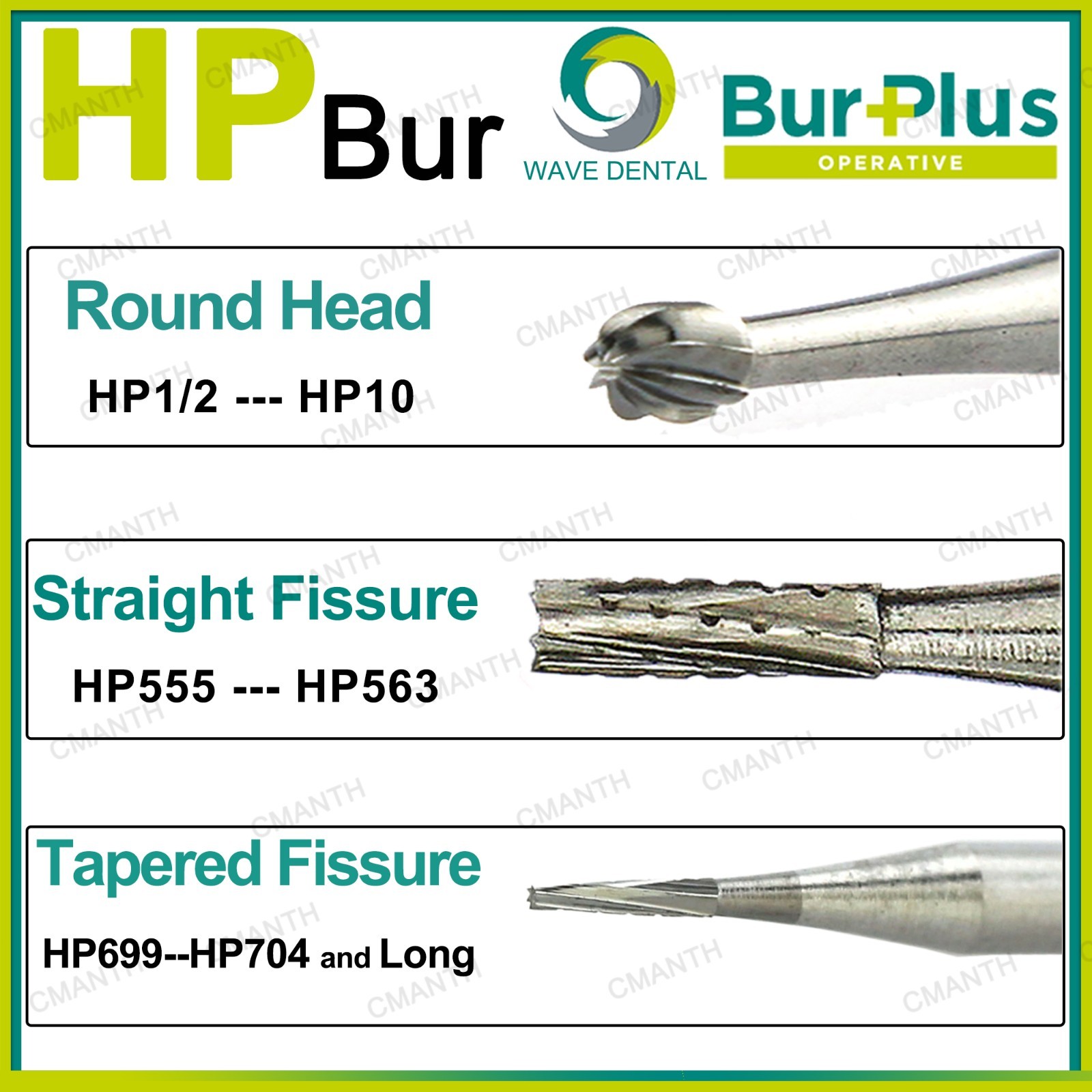 WAVE Dental Burs Tungsten Carbide Surgical Burs HP RA For Slow Speed Handpiece