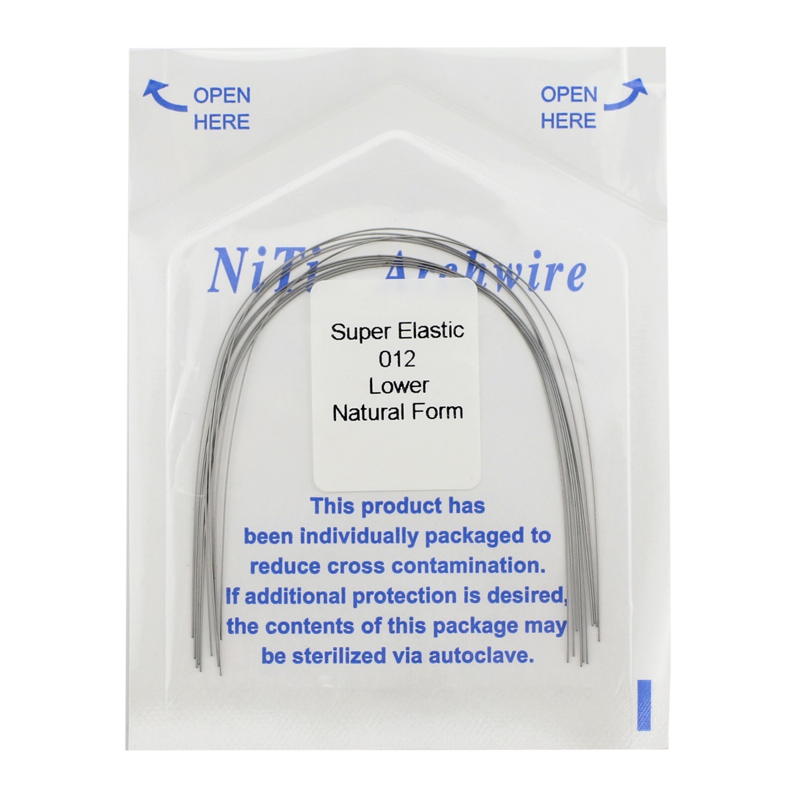 100PCS Dental Orthodontic Niti Arch Wire Rectangular Round Natural Upper Lower