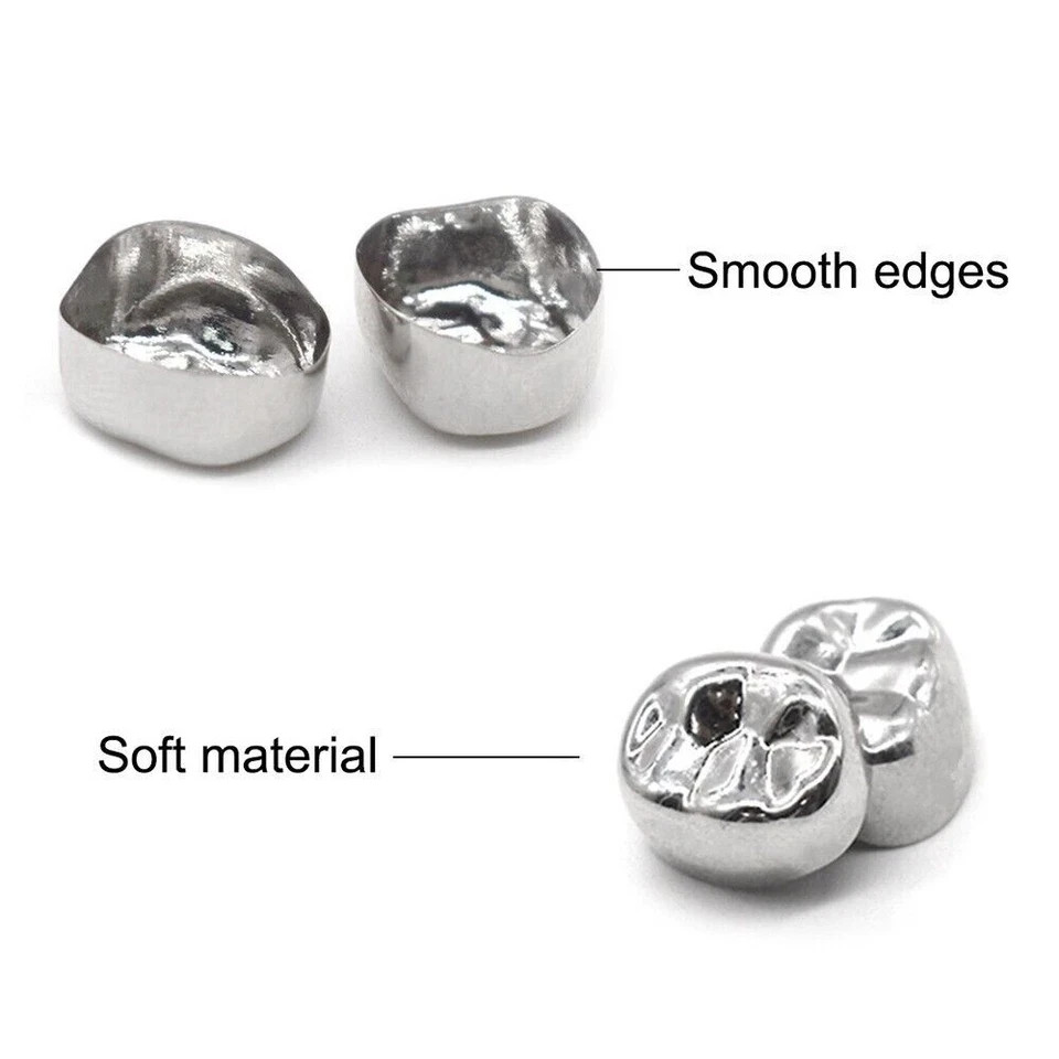 5Pcs Dental Stainless Steel Kids Primary Molar Crowns Pediatric crown 48 Size