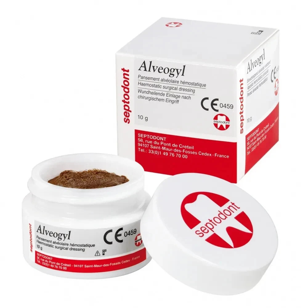 SEPTODONT ALVEOGYL 10gr JAR – Dry socket treatment dressing