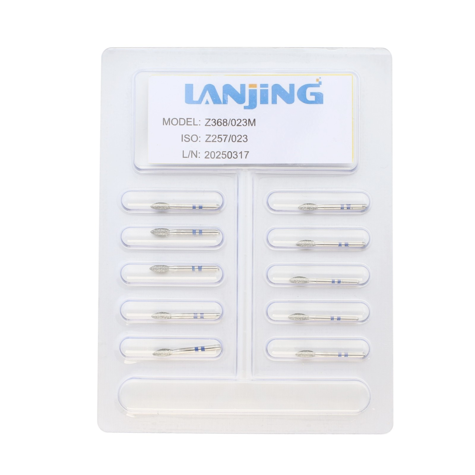Zirconia Adjustment Diamond Burs FG Z368/023M Football Medium Grit High Speed