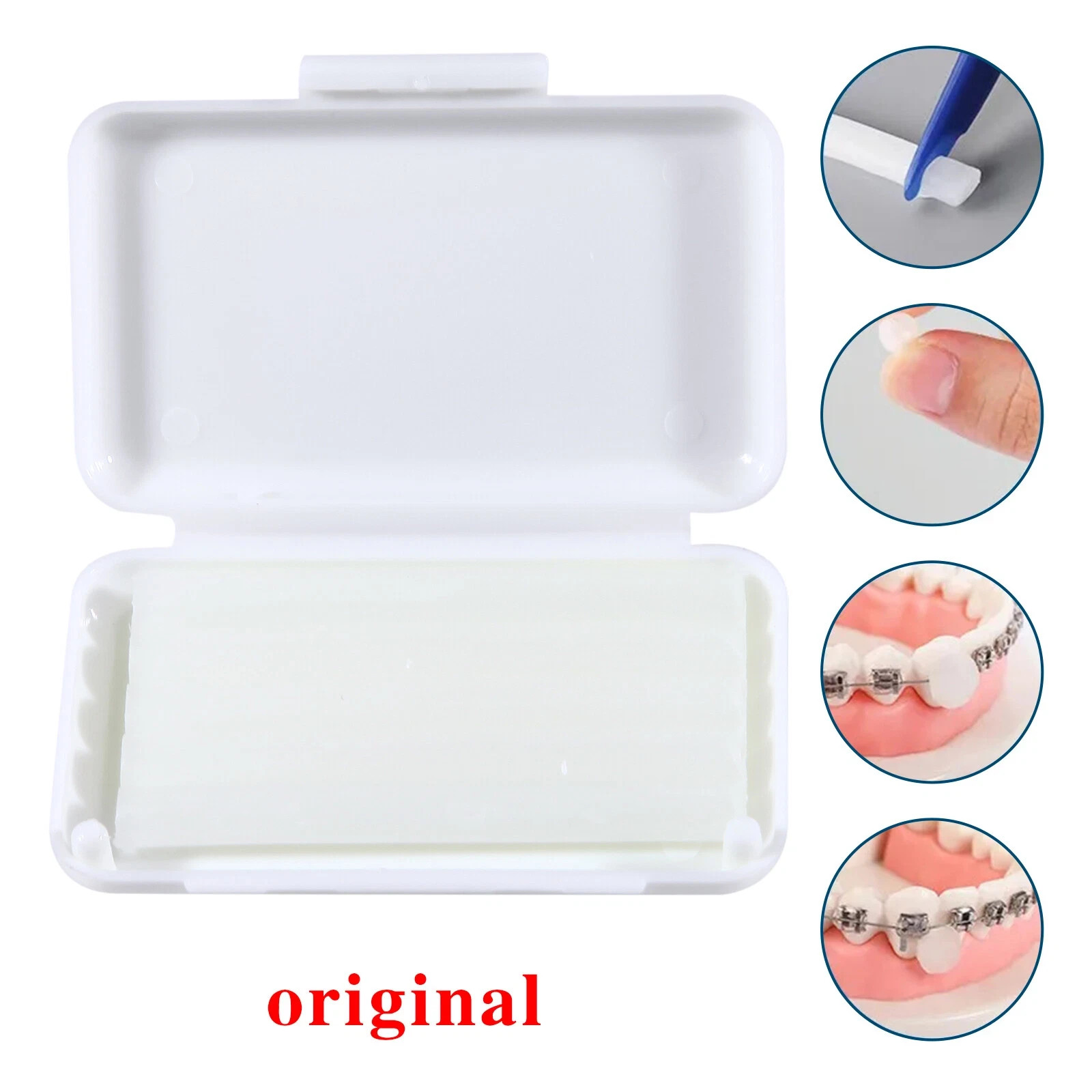 50 Boxes Dental Orthodontic Original Scent Wax For Ortho Brackets Gum irritation