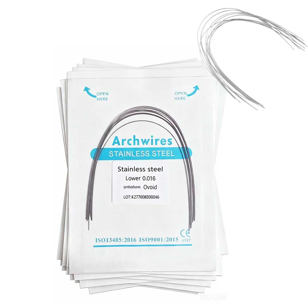 Dental Orthodontic Stainless Steel Round Arch Wire Ovoid Form 10pcs/pack