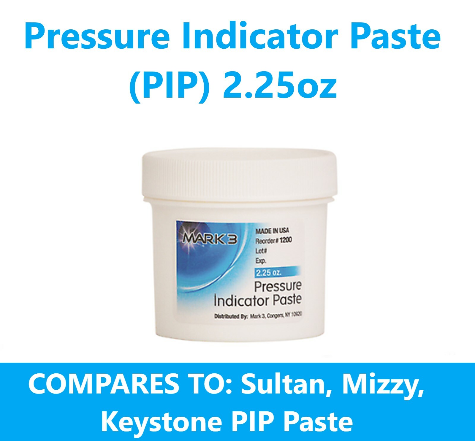 Dental Pressure Indicator Paste PIP (2.25oz Jar) White – Mark3 #1200
