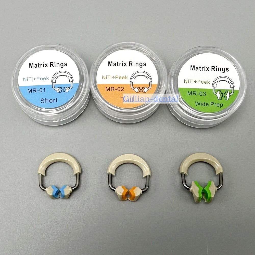 Dental Ortho Sectional Matrix System Nickel Titanium Alloy Matrices Clip Ring