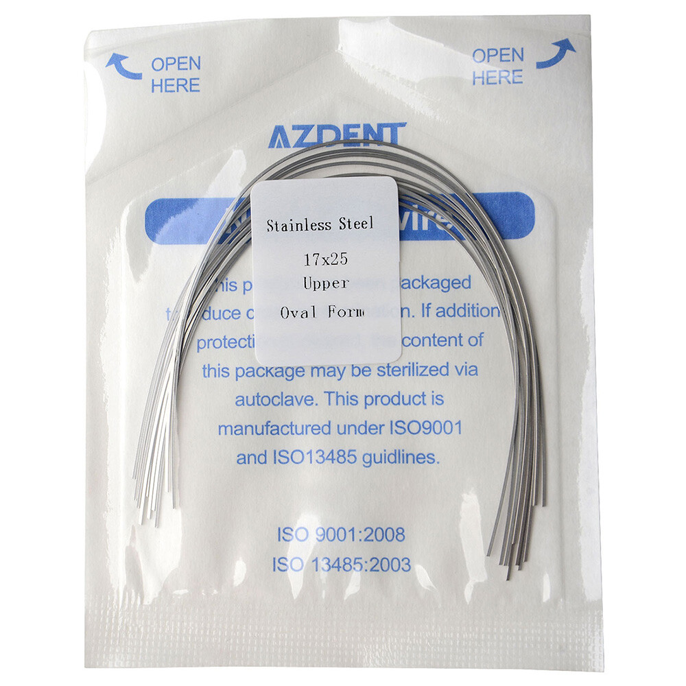 AZDENT Dental Orthodontic Stainless Steel Arch Wire Rectangular 10pcs/pack