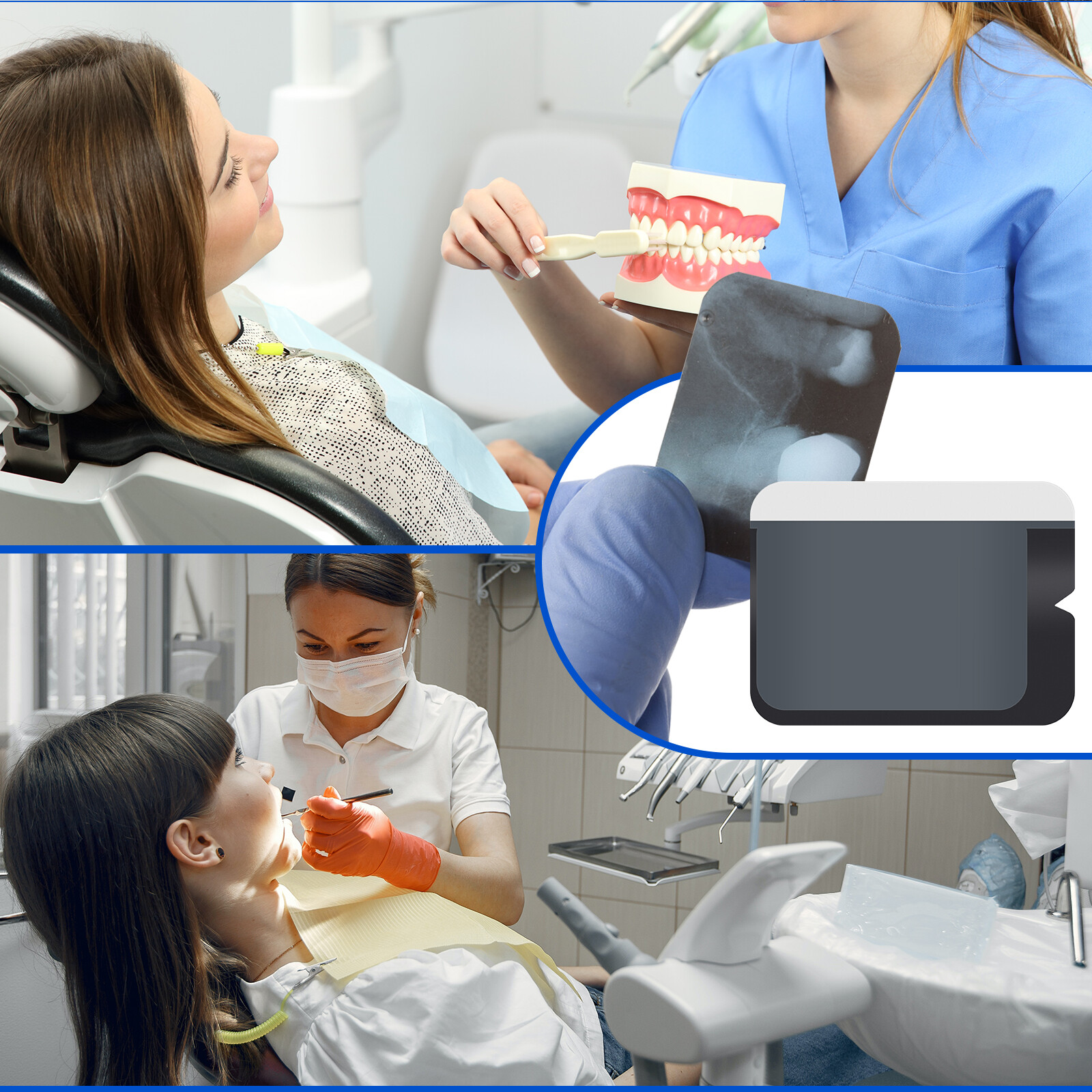 100pcs/box Dental Digital Storage Phosphor Envelopes Plastic Size #0#1#2