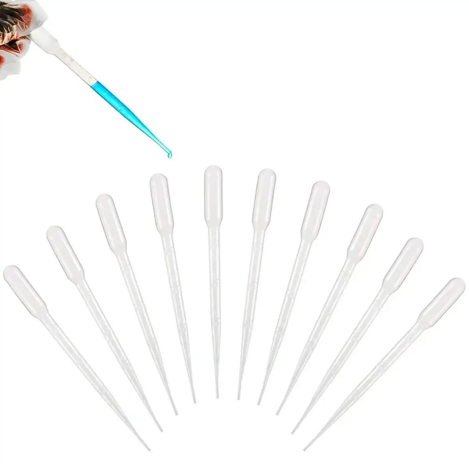 100pcs Disposable Plastic Pipettes 1ml/2ml/3ml/5ml Graduated Laboratory Droppers