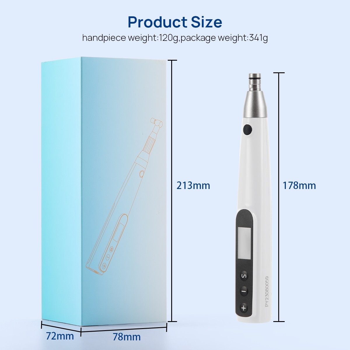 100Pcs 20Type AZDENT Dental Diamond Burs Friction Grip High Speed Handpiece US