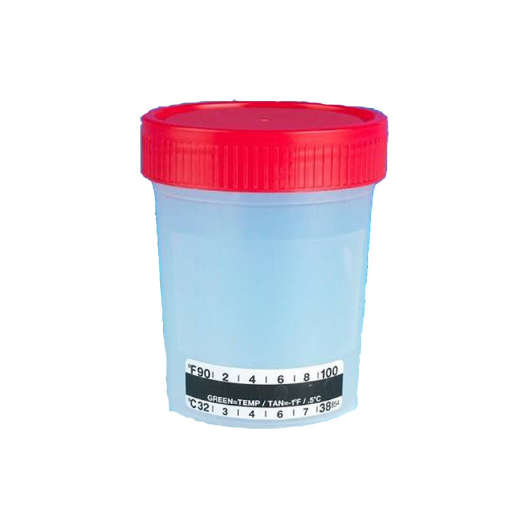 (5) Specimen Cups Urine Collection 120 mL – 4oz W/ LID +ID Area + temperature