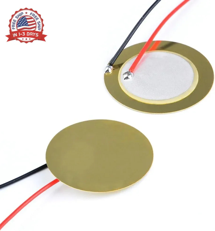 15 Pcs Heavy-Duty 27mm Piezo Pickup Elements with 13 Leads for Acoustic Guitar