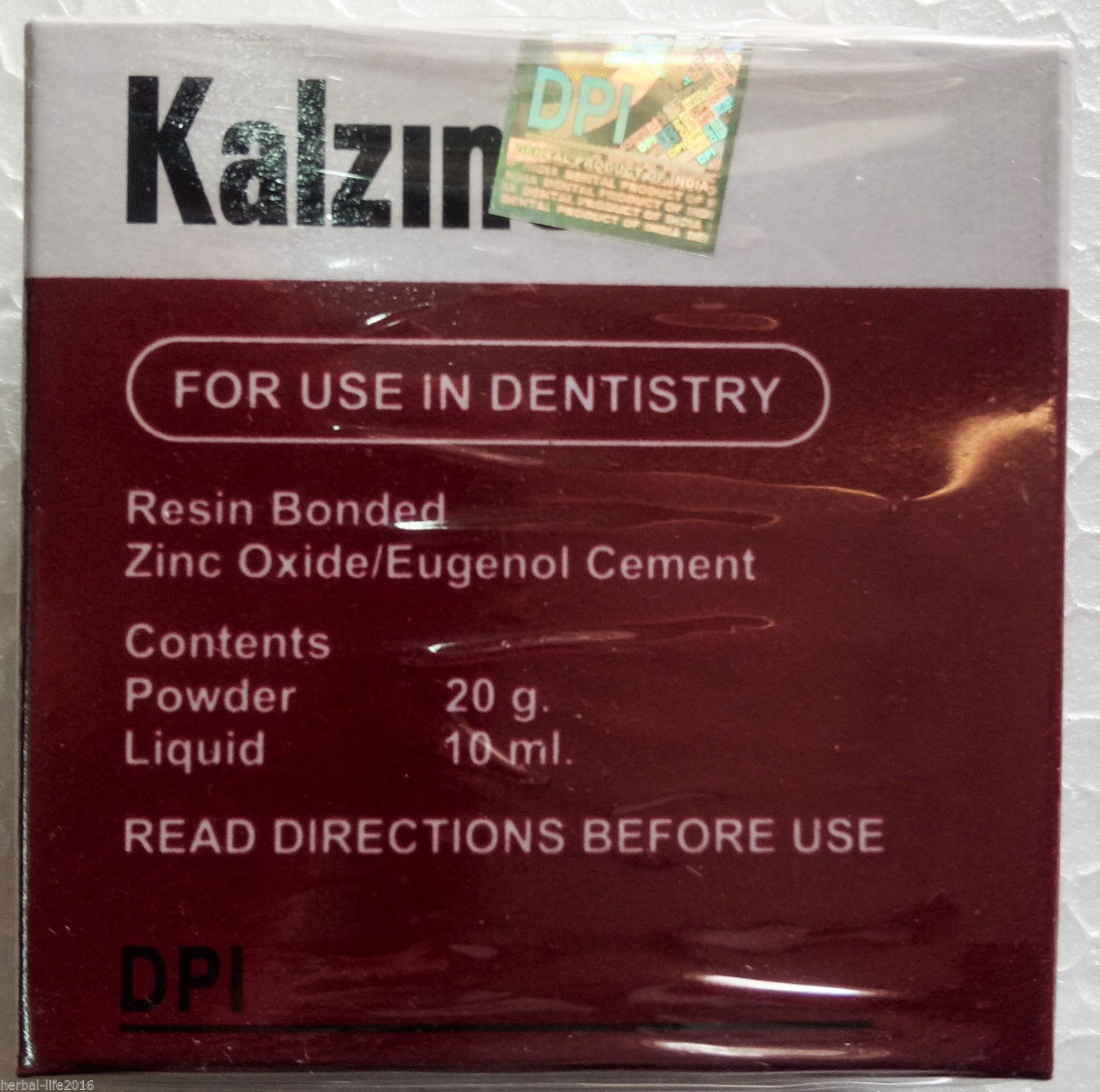 DPI-Kalzinol Temporary Dental non-resin filling Cement Zinc Oxide/Eugenol Base