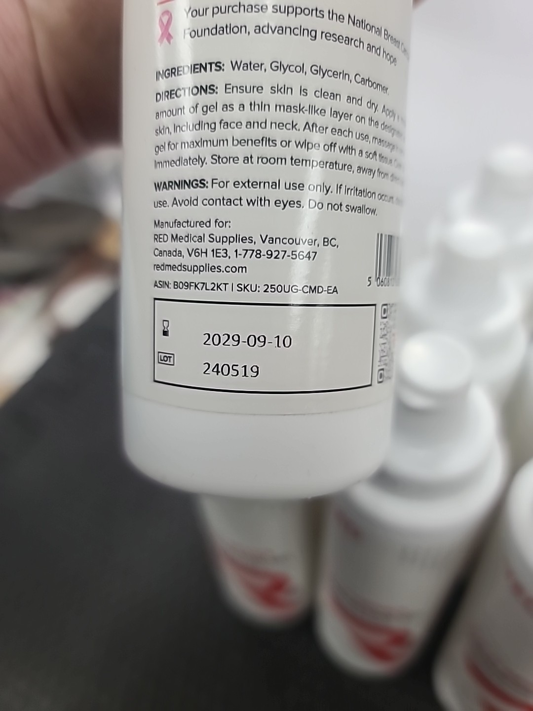 Red Conductive Ultrasound Gel Medium Viscosity Blue 250ml Set Of 12 Bottles
