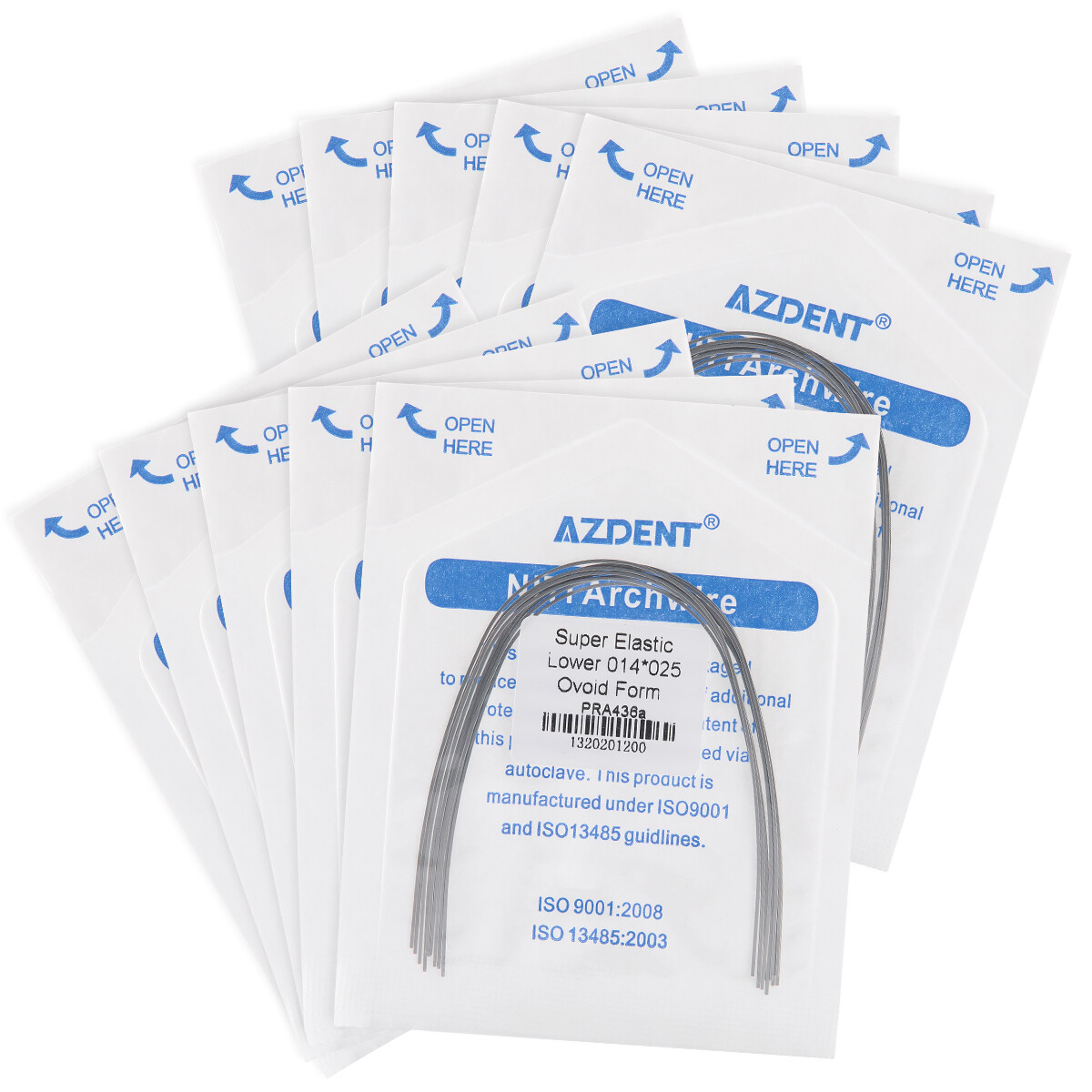 AZDENT Dental Ortho Super Elastic Rectangular Arch Wire Niti Ovoid upper/Lower