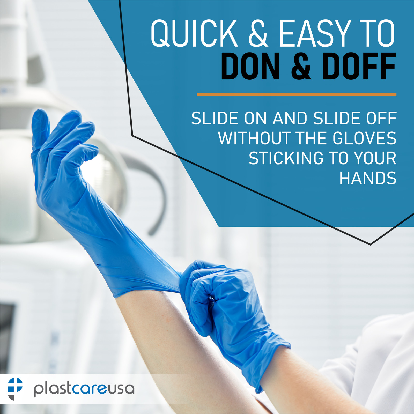 1000 Small Blue Nitrile 3.5 mil Powder Free Examination Gloves