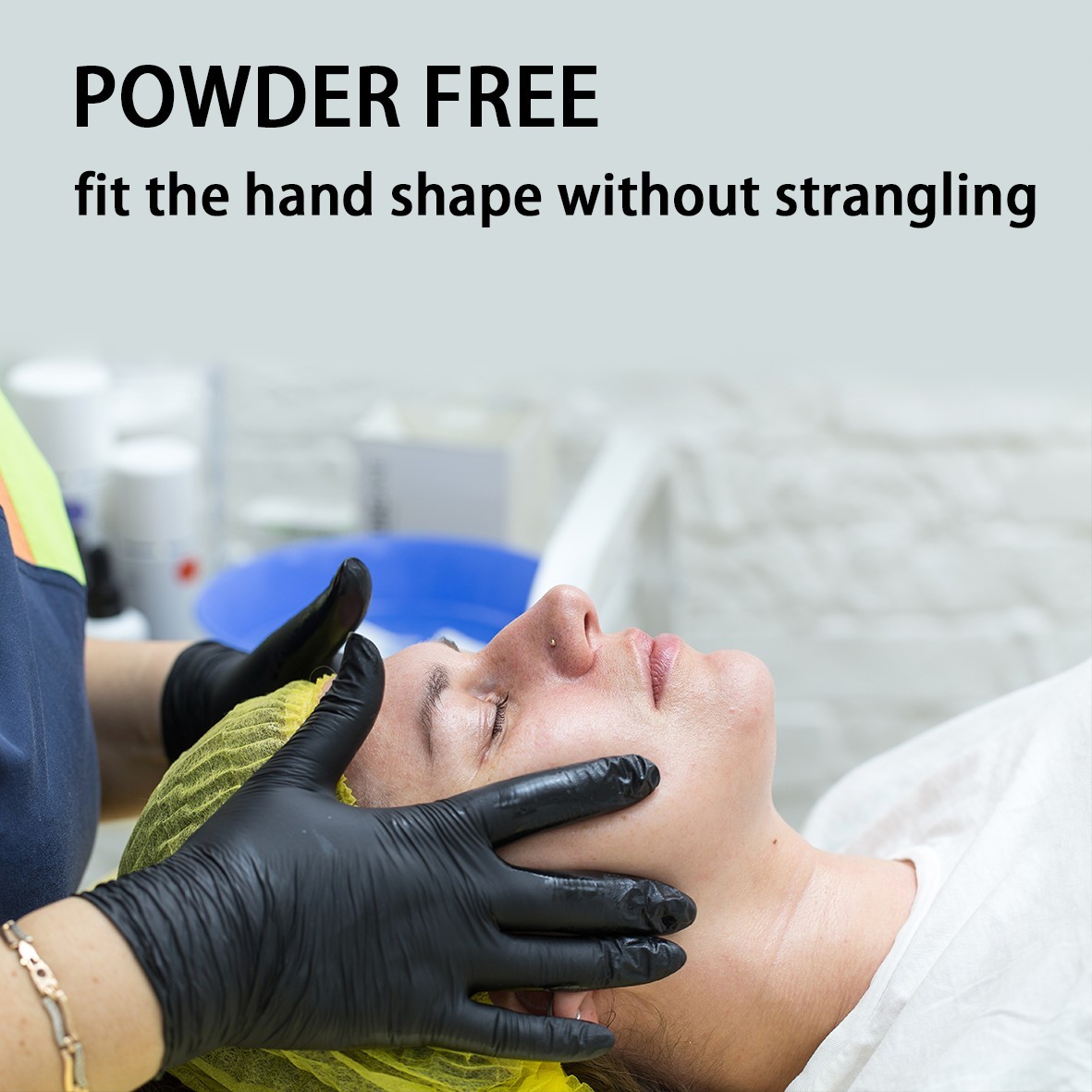 1000Pcs Black Vinyl Exam Gloves Latex Powder Free Disposable Medical Cleaning