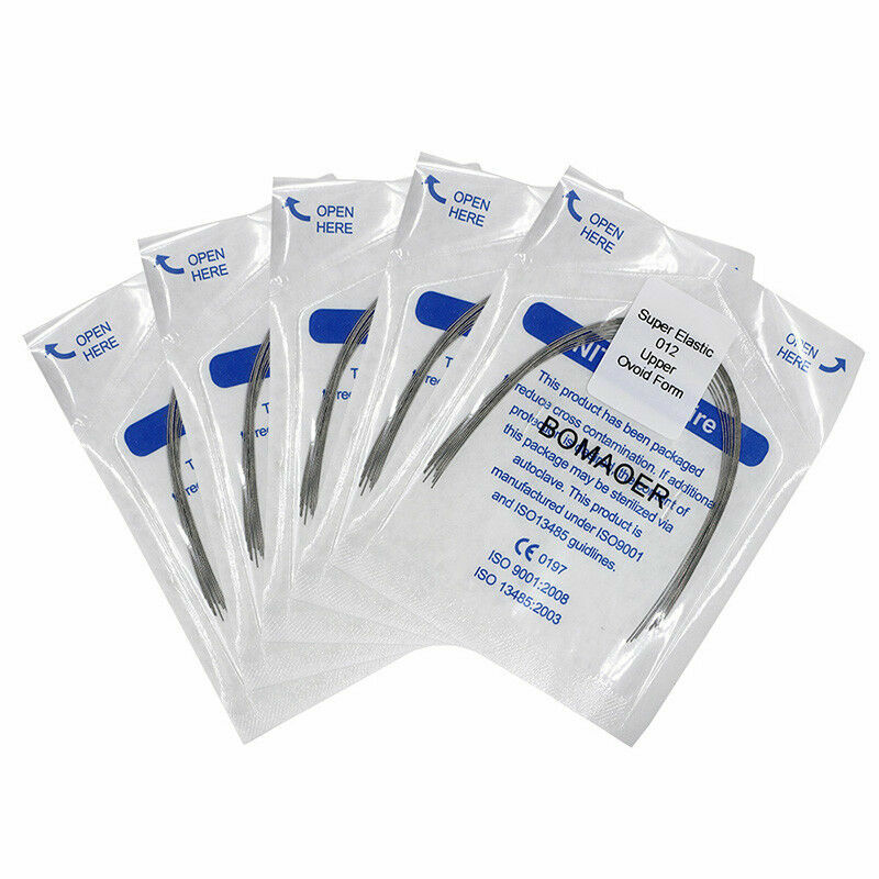 100×Dental Orthodontic Super Nickel Titanium Elastic Arch Wire Round 012 upper