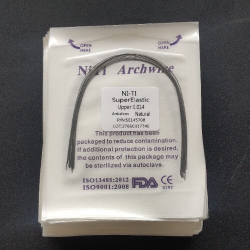 Dental Orthodontic Super Elastic NITI Arch Wires Round Natural Form Arcs Wire
