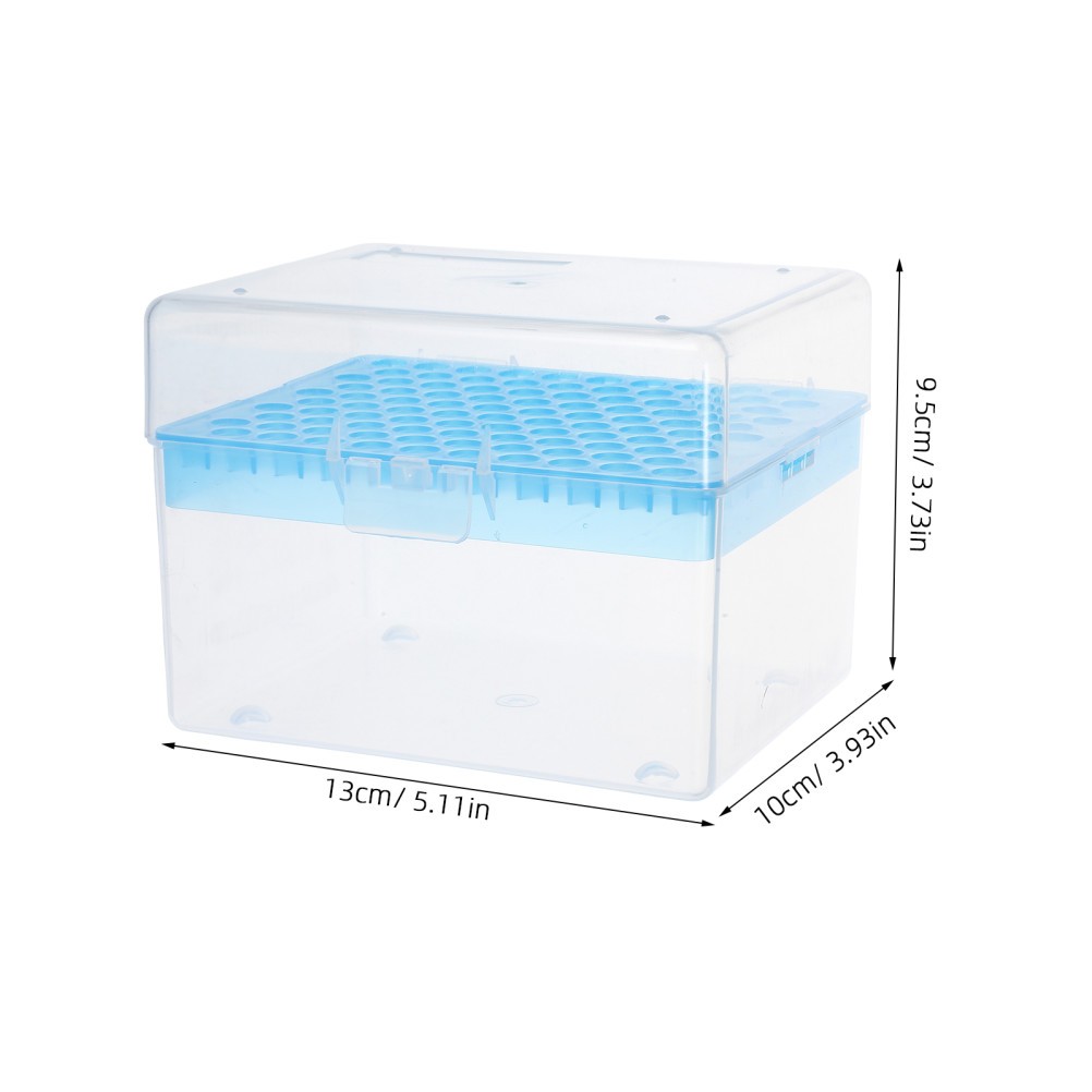 Durable Rectangular Pipette Pipettor Tip Box 100 Positions for Laboratory Use