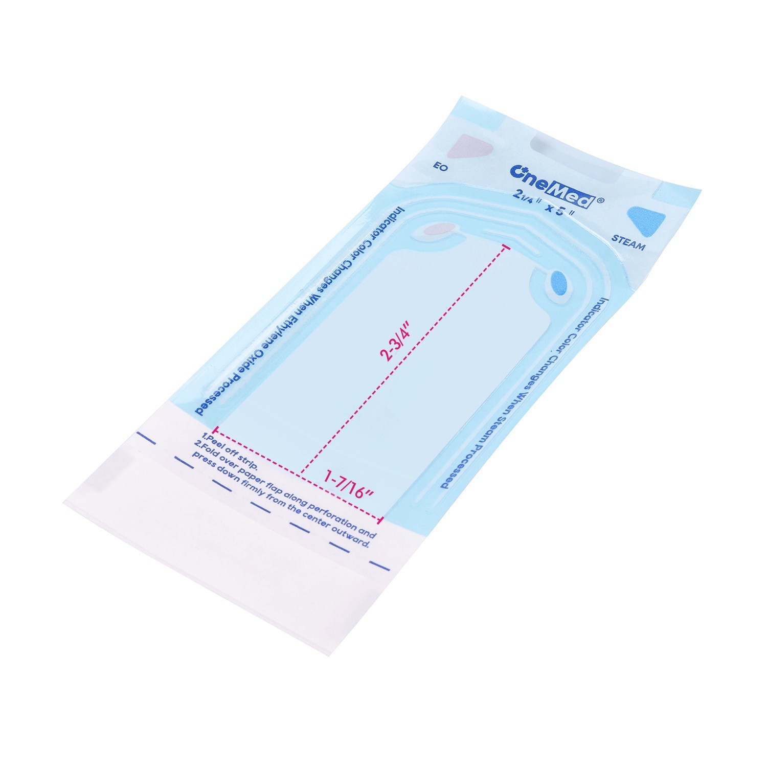2000(10 Boxes)2.25″x4″ Self Seal Sterilization Pouches Sterilizer Autoclave Bags