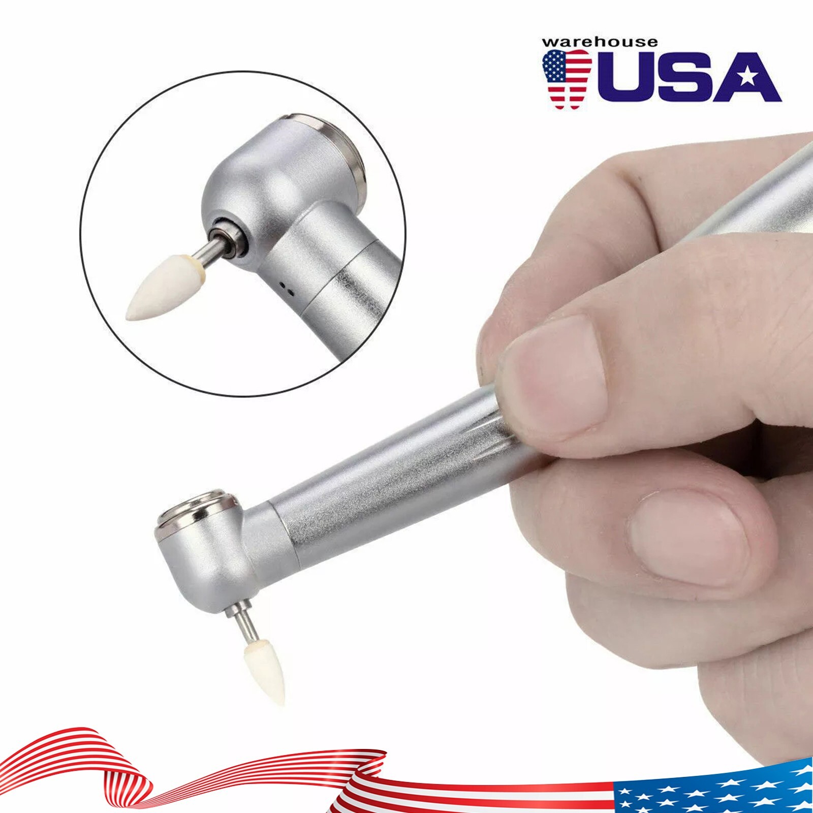 12pcs Dental Flame White Stone Polishing FG Burs Fl2 Abrasion Point Bur SANDENT
