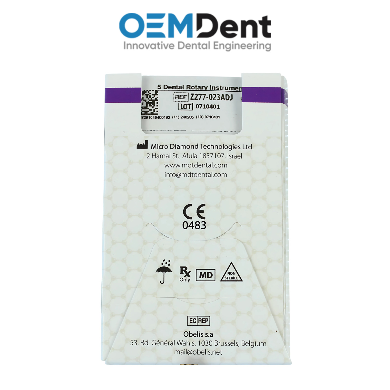 MDT FG ZirconIT Egg Z277 ADJ Diamond Burs Smooth Finishing Ceramic Restorations