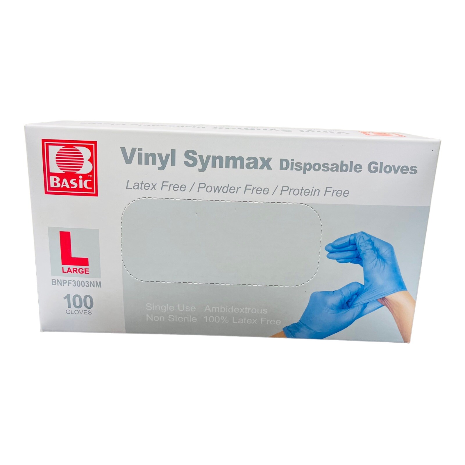 Lot Of 5 BASiC Medical Nitrile Exam Gloves – Latex & Powder-Free – Box of 100 L