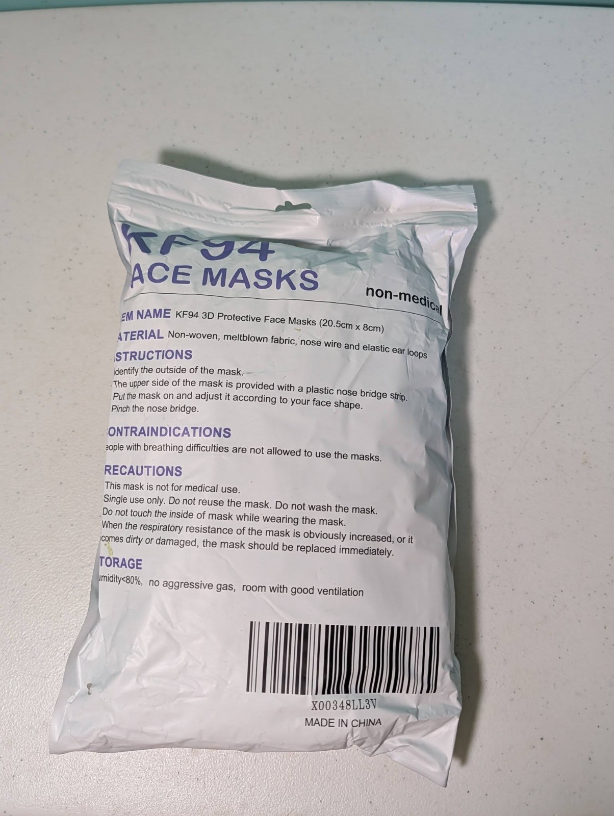 KF94 Face Masks Disposable 50 Pcs Per Package New