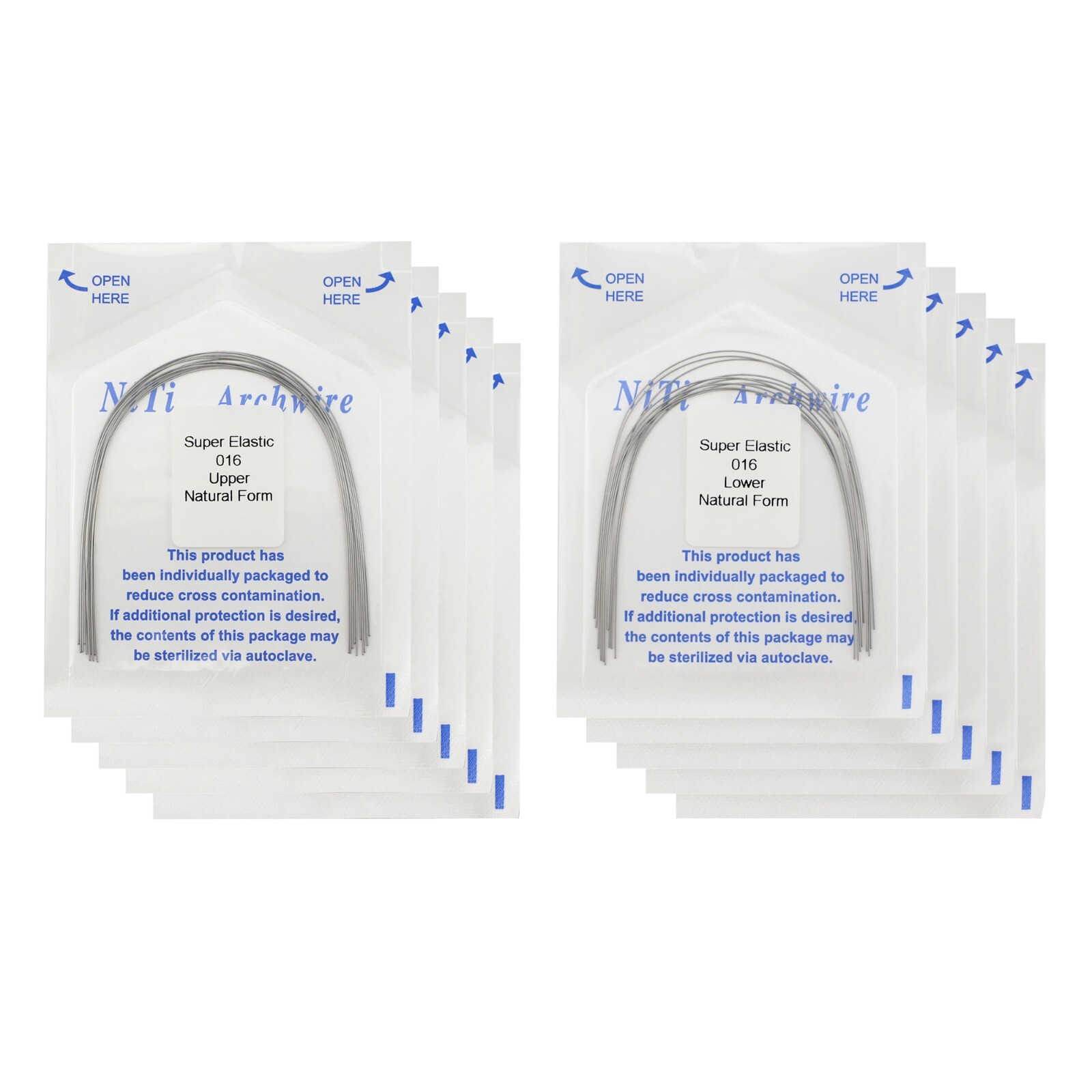 100pcs Dental Orthodontic Niti Arch Wire Natural Form Arches Round Rectangular