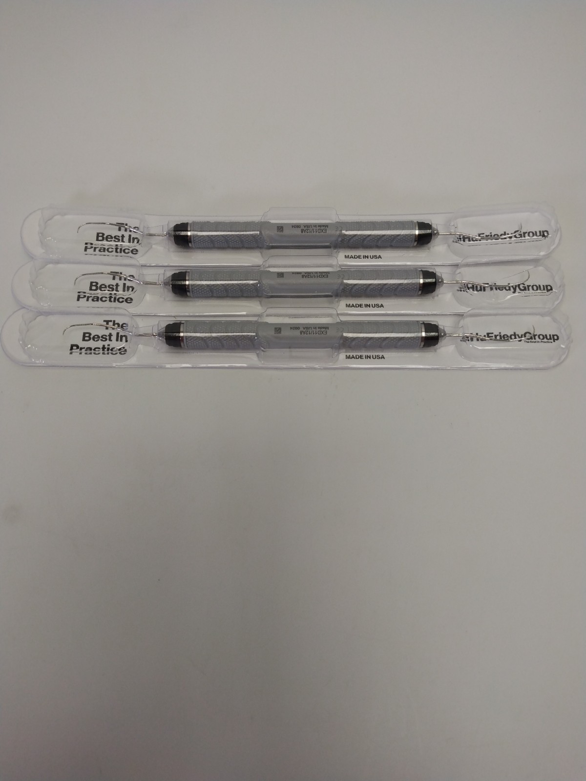 Set Of 3 Hu-Friedy EXD11/12A8 Dental Explorer #11/12 ODU #8 Handle Double End