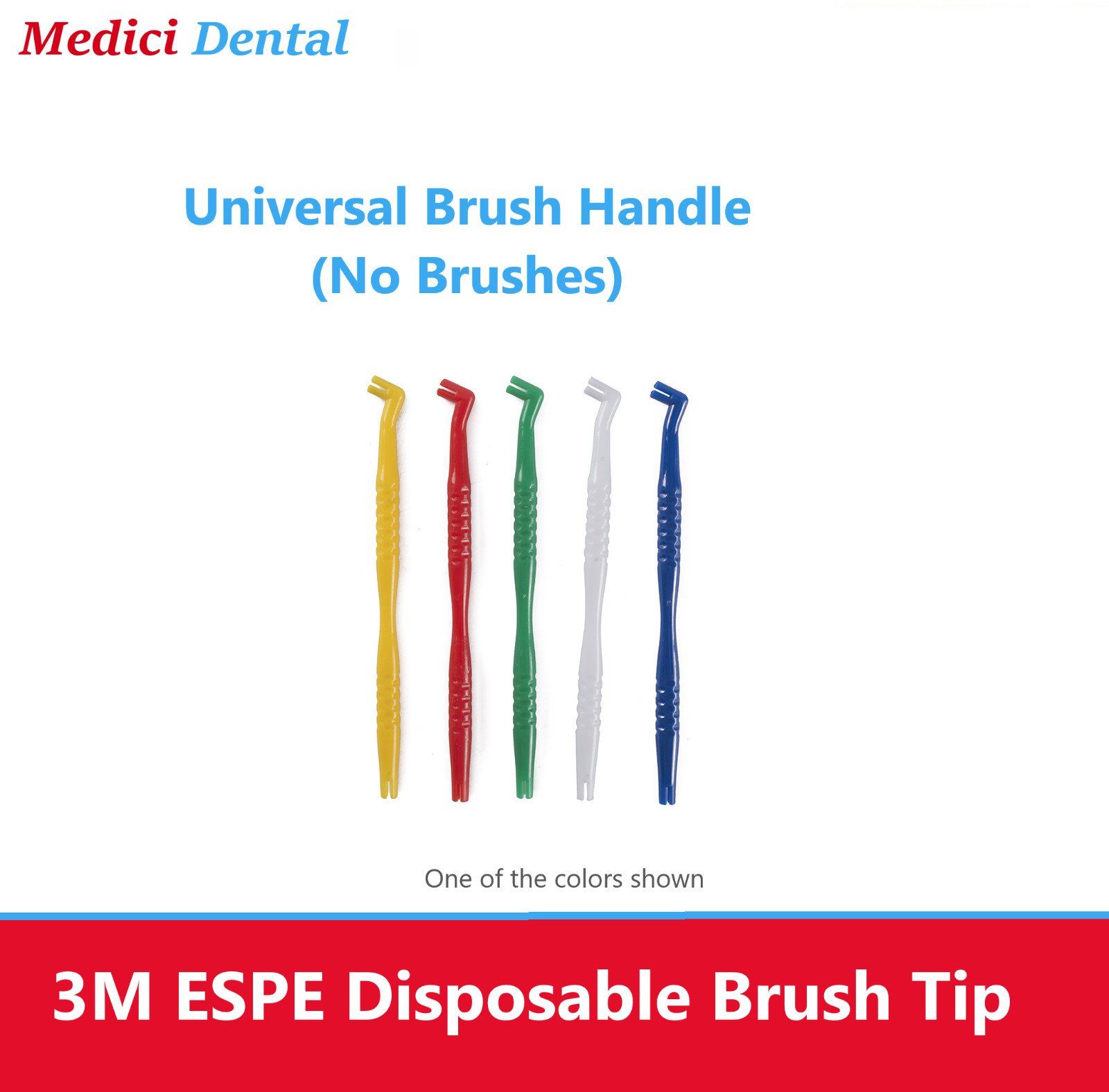 Dental Disposable Brush Applicators 100 Pieces & with Handle, Bendable Brushes