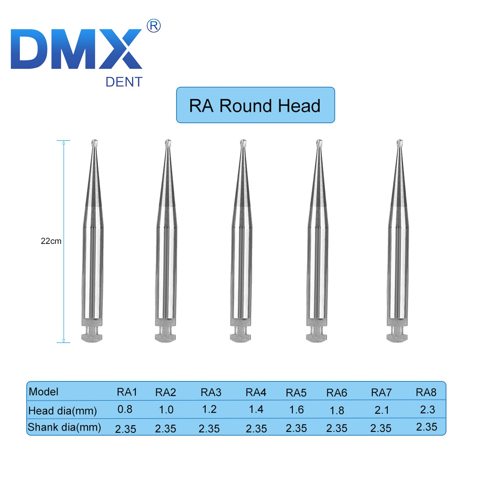 Dental Tungsten Carbide Burs RA FG Steel Burs for Low/High Speed Handpiece