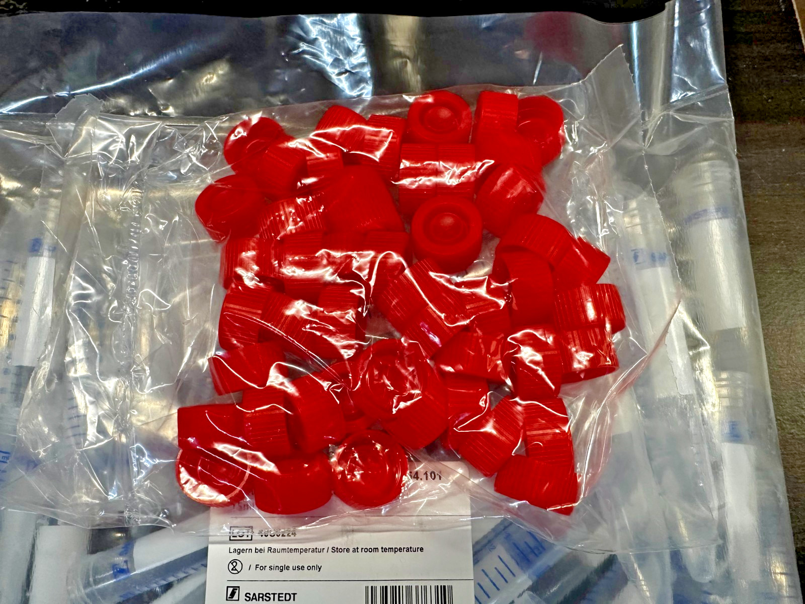 (500/Cs) SARSTEDT 15mL PP Graduated Centrifuge Tubes w/Plug Seal Cap 62.554.101