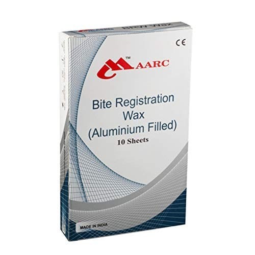 Maarc Bite Registration Wax Aluminium Filled 10 Sheets Dental Occlusal Wax II FS