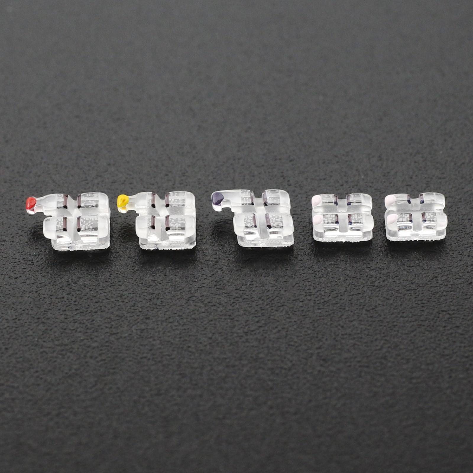 20PCS Dental Orthodontic Sapphire Crystal Bracket Aesthetic Roth 022 3 4 5 Hooks