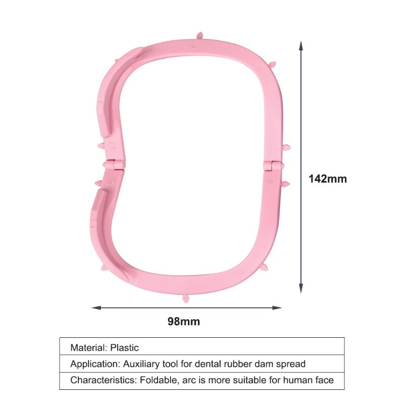 Foldable Dental Rubber Dam Frame Lightweight Plastic Sheet Bracket for Dentistry