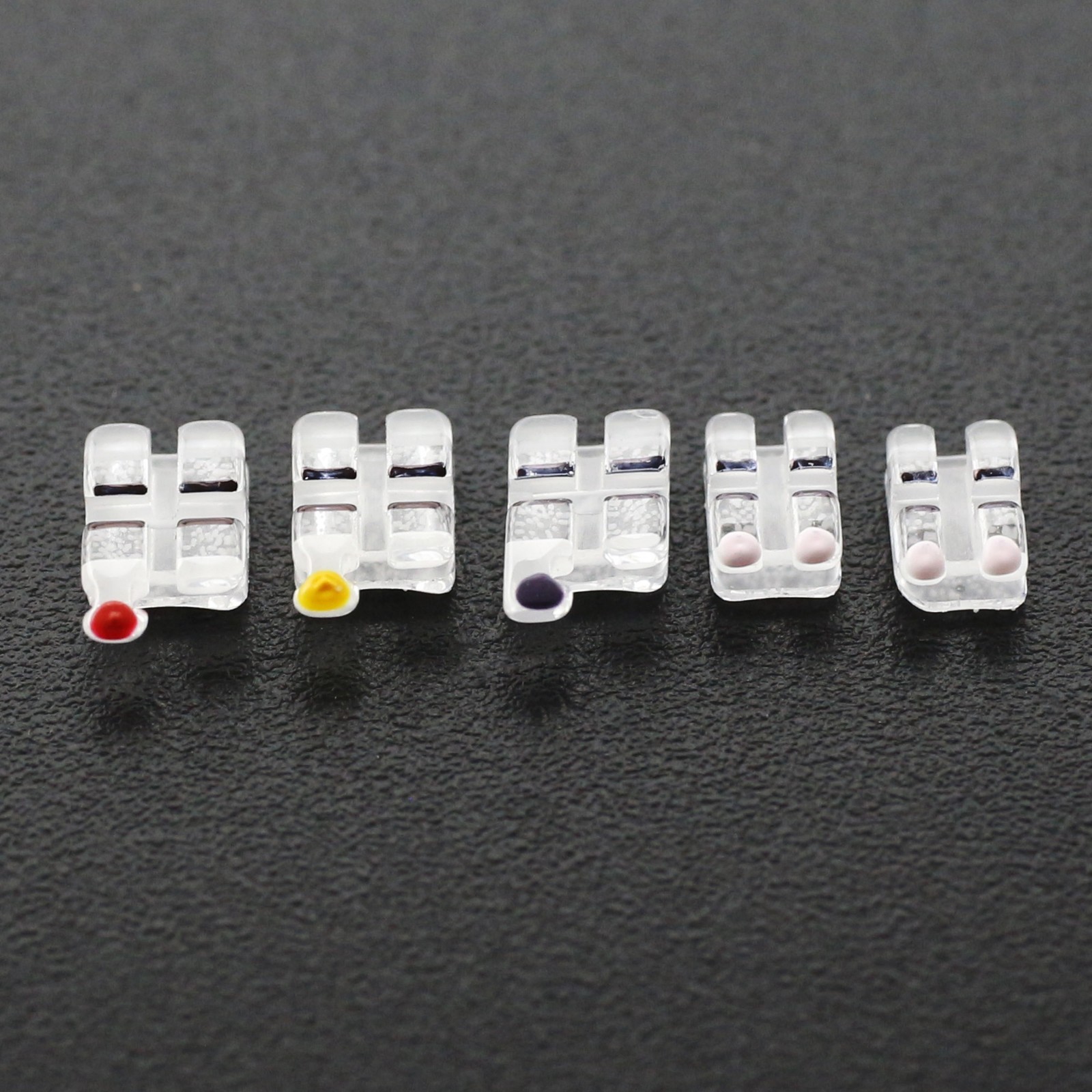 20PCS Dental Orthodontic Sapphire Crystal Bracket Aesthetic Roth 022 3 4 5 Hooks