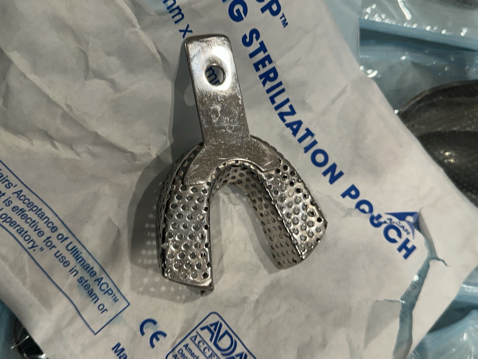 Lot of 30+ Stainless Steel Dental Impression Trays Autoclavable Perforated