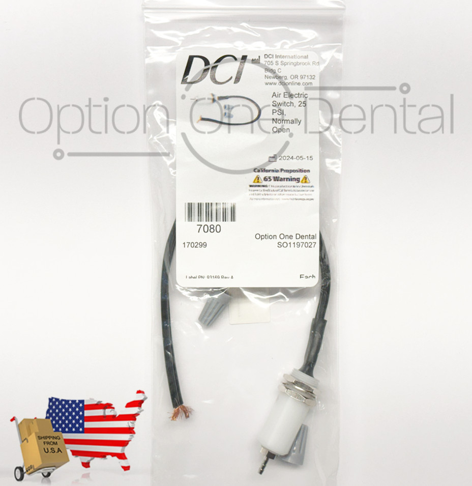 NEW- Air Electric Switch, 25 PSI, Normally Open, DCI 7080