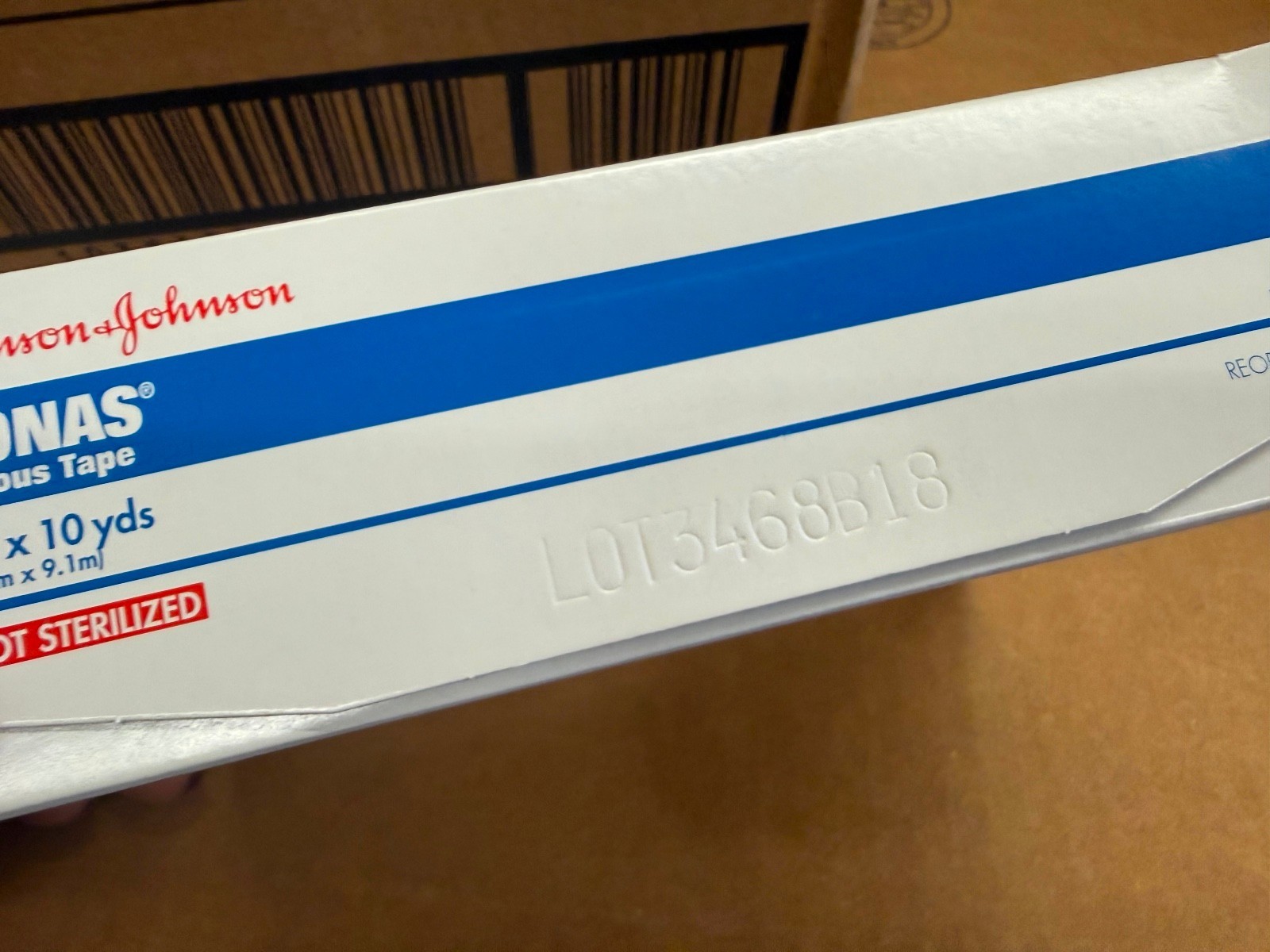 1 Box/12 Rolls Johnson & Johnson ZONAS Porous Tape 1 in x 10 yds 5104