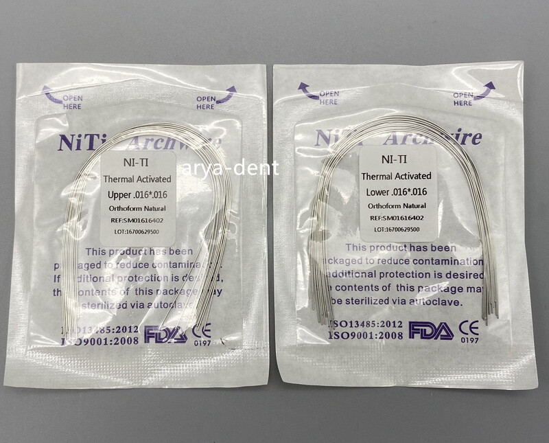 Dental Orthodontic Thermal Activated Archwires Niti Arch Wire Ovoid Natural Form