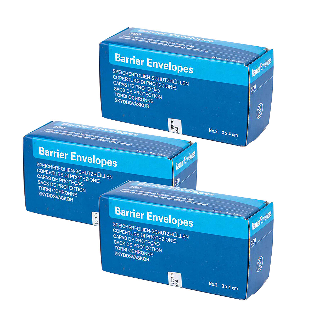 300pcs Size 2 Barrier Envelopes for Dental X Ray Digital Phosphor Plate Sensor