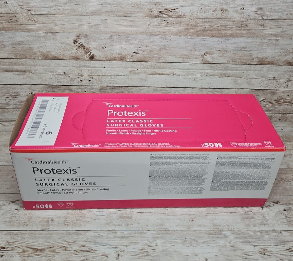 Protexis Latex Classic Surgical Gloves Cardinal *1 Box* Size: 6 *See Date*11-25