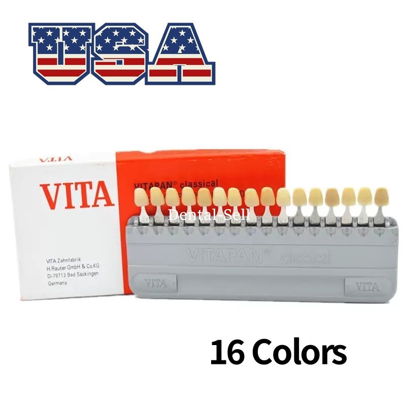1 Set VITA Classical Dental Shade Guide A1-D4 16 Colors with Bleached Shades USA