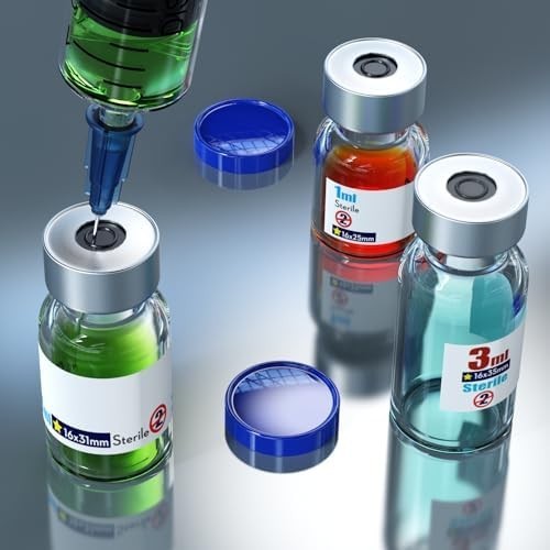 Sterile Glass Vials 3ml with Injection Port Flip Cap 10pcs Medical Vial