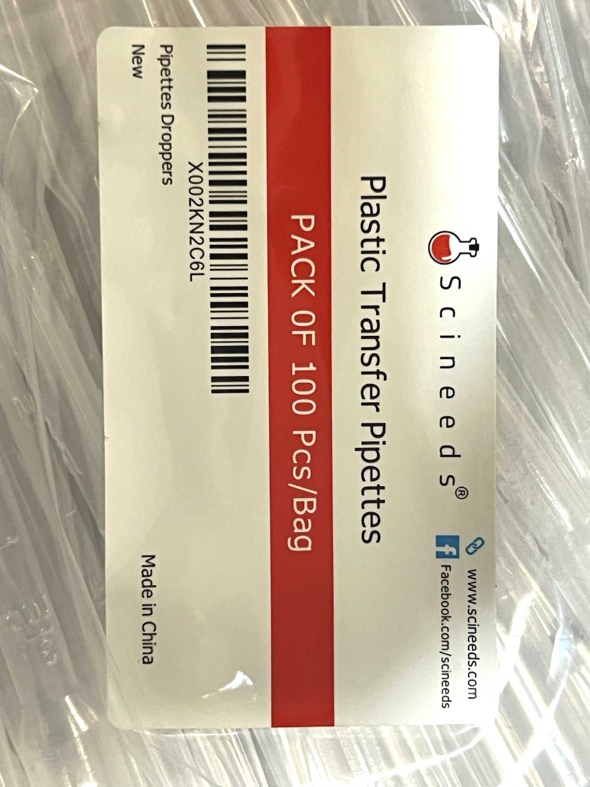 100 plastic transfer pipettes droppers graduated 3 ml 3ml Pasture (1758)