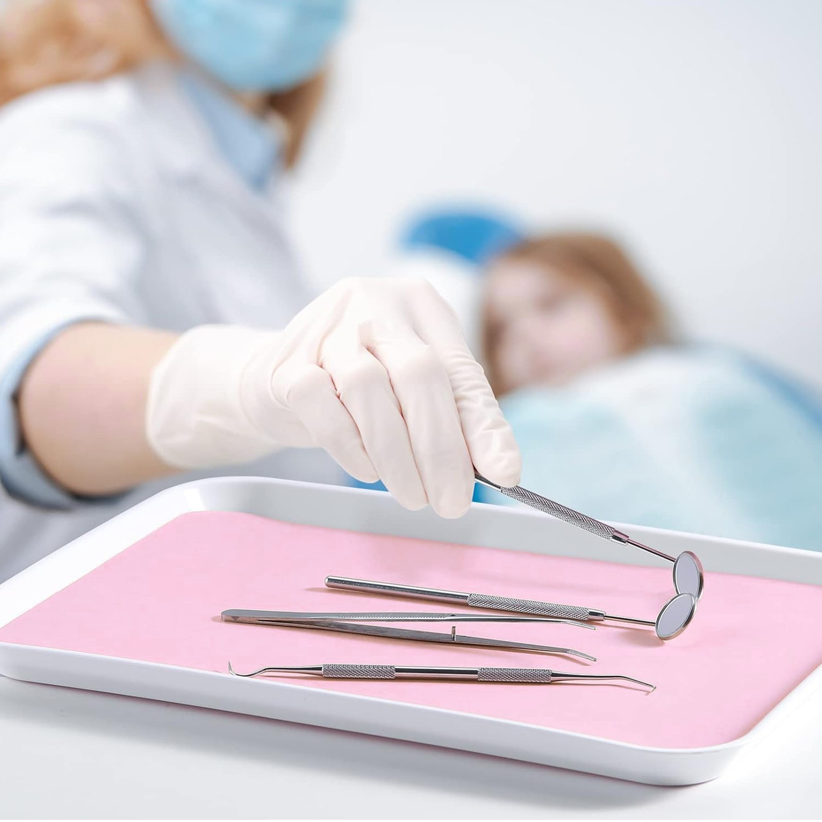 Pink Dental Medical Tattoo Tray Paper Cover for Size “B” Trays – 8.25 “x 12.25”