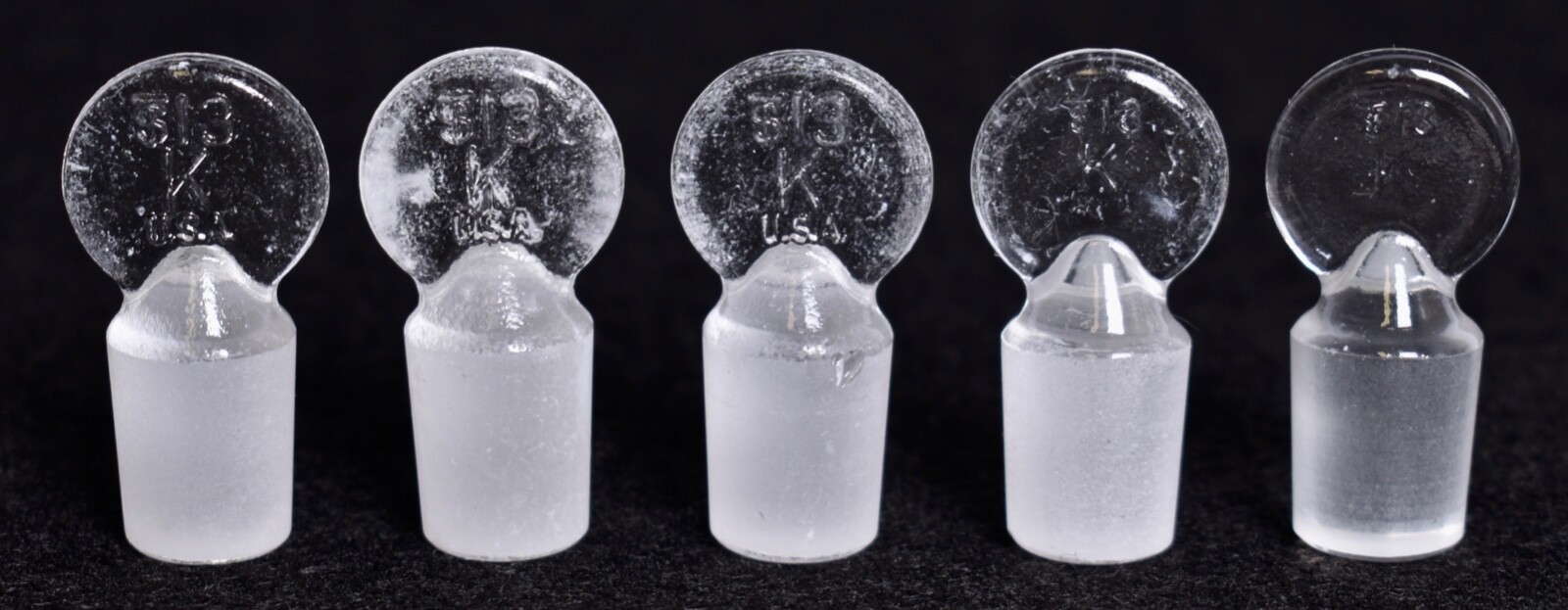 5 Count Kimax # 13 Penny Head Glass Stoppers