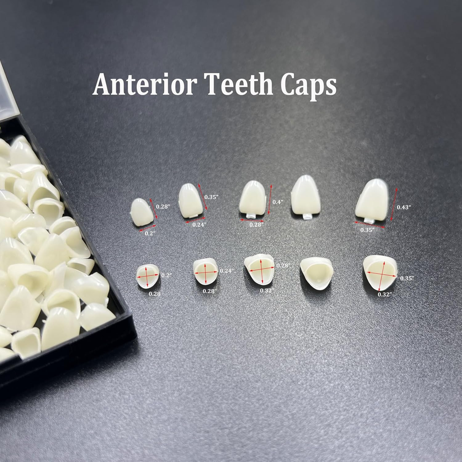 1 Box False Teeth Crown Repair Kit Dental Anterior Veneers Fake Tooth Cap Cro…